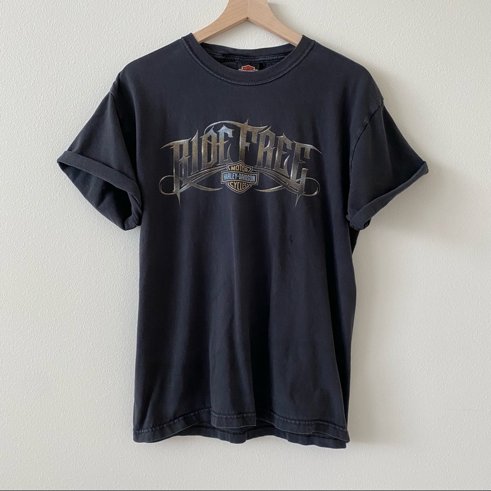 Vintage Harley Davidson Ride Free Monterey Bay Tee